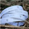 Order Wedding Owl Ribbon - Thank You White